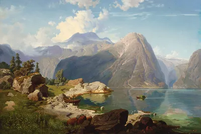 Hardanger Fjord by August Wilhelm Leu
