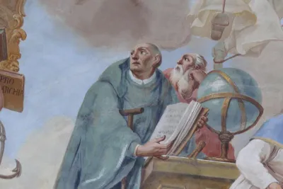 Hermann of Reichenau in Kloster Schussenried fresco