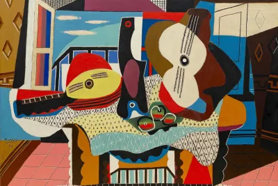 Mandolin and Guitar by Pablo Picasso