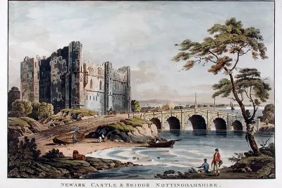 Newark Castle and Bridge published by J.Deeley