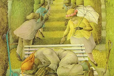 The Dream by Betty Swanwick as LP cover for Selling England by the Pound