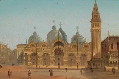 St Mark’s Square and St. Mark’s Basilica by August von Siegen