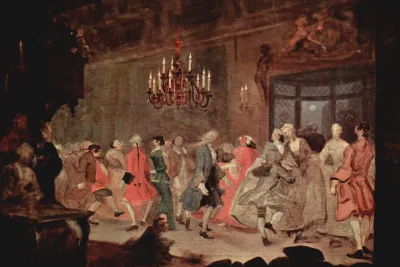 The Country Dance by William Hogarth inspired Kubrick's interior scenes