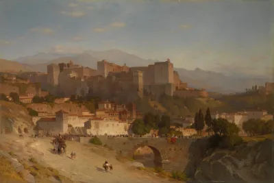 The Hill of the Alhambra, Granada by Samuel Colman