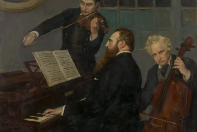 Trois Musiciens Dans un Intérieur by Henry Caro-Delvaille