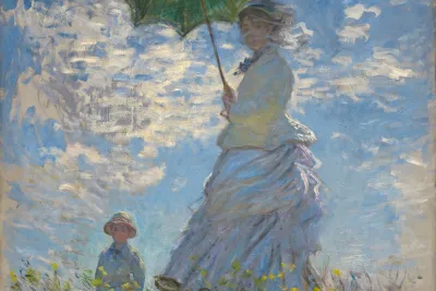 Woman with a Parasol by Claude Monet