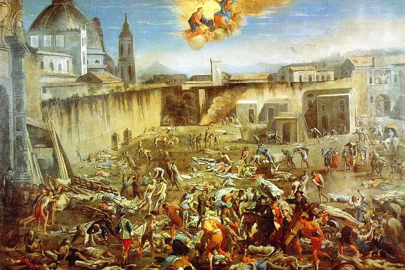 The Marketplace in Naples During the Plague of 1656 by Micco Spadaro