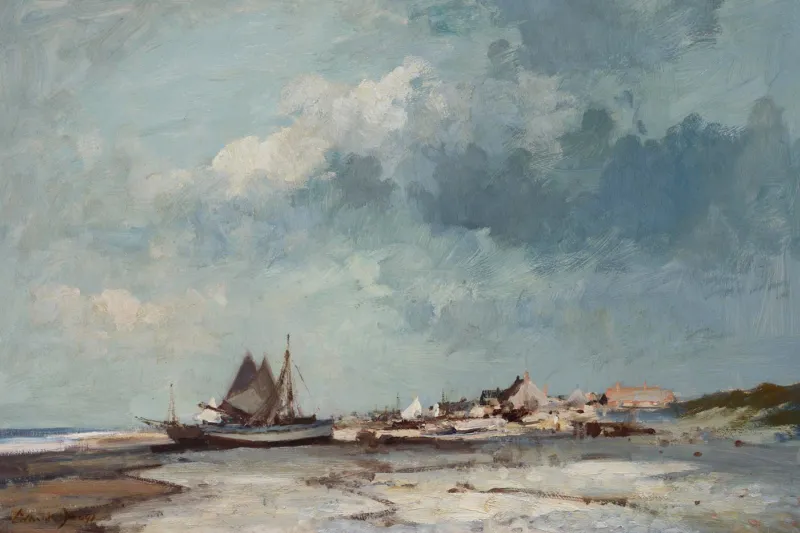 Shrimp Boats on the Suffolk Coast by Edward Seago
