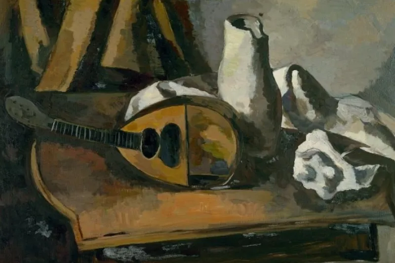 Still Life with Mandolin by Ernst Dreyfuss