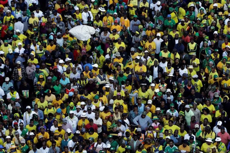 Supporters of African National Congress in Johannesburg