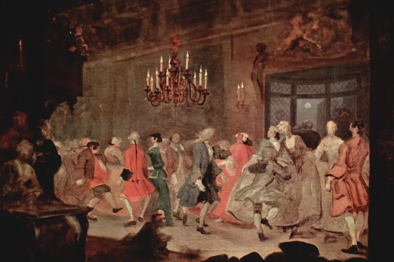 The Country Dance by William Hogarth inspired Kubrick's interior scenes