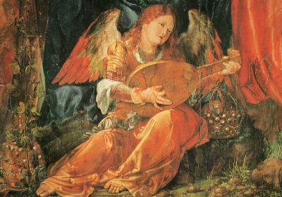 A mural frgament by Albrecht Dürer from the Rosary altarpiece, Germany

