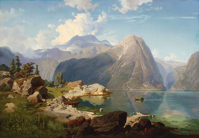 Hardanger Fjord by August Wilhelm Leu

