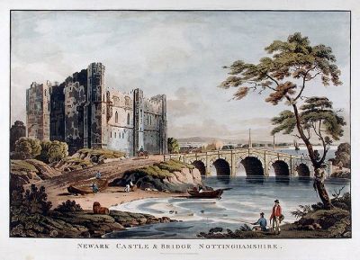 Newark Castle and Bridge published by J.Deeley

