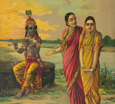 Radha Krishna (Manini Radha) by Raja Ravi Varma

