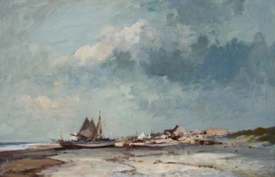 Shrimp Boats on the Suffolk Coast by Edward Seago

