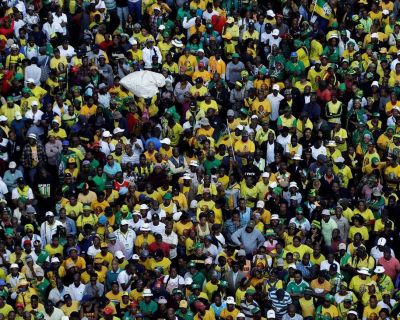 Supporters of African National Congress in Johannesburg

