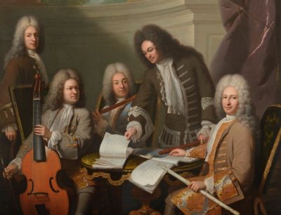 The Composer Michel De La Barre Directing Marin Marais and the Ordinary 
Flutists of the King's Chamber by André Bouys

