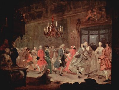 The Country Dance by William Hogarth inspired Kubrick's interior scenes

