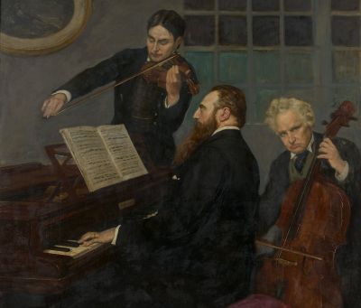 Trois Musiciens Dans un Intérieur by Henry Caro-Delvaille


