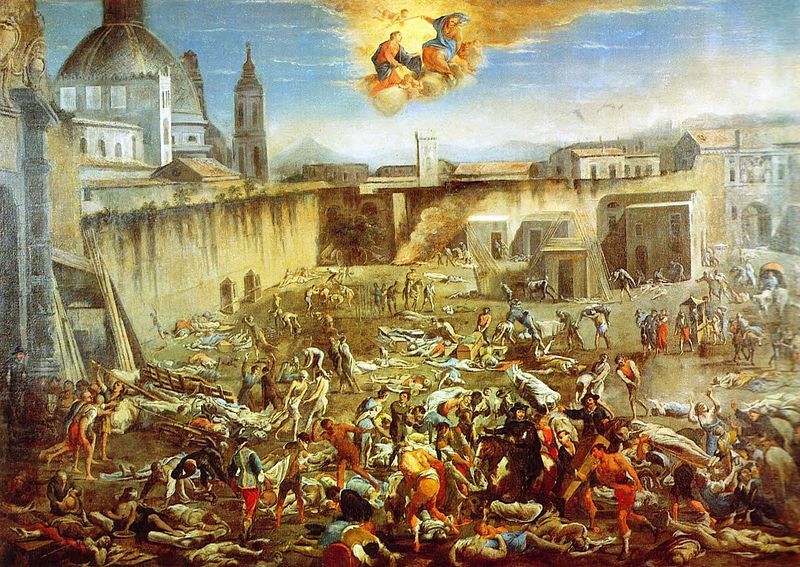 The Marketplace in Naples During the Plague of 1656 by Micco Spadaro