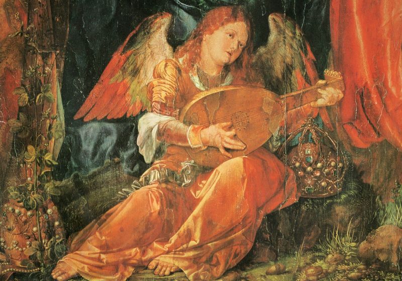A mural frgament by Albrecht Dürer from the Rosary altarpiece, Germany