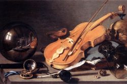 Vanitas with Violin and Glass Ball by Pieter Claesz

