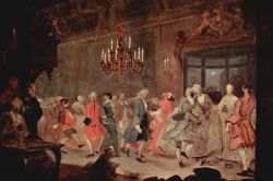 The Country Dance by William Hogarth inspired Kubrick's interior scenes

