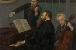 Trois Musiciens Dans un Intérieur by Henry Caro-Delvaille

